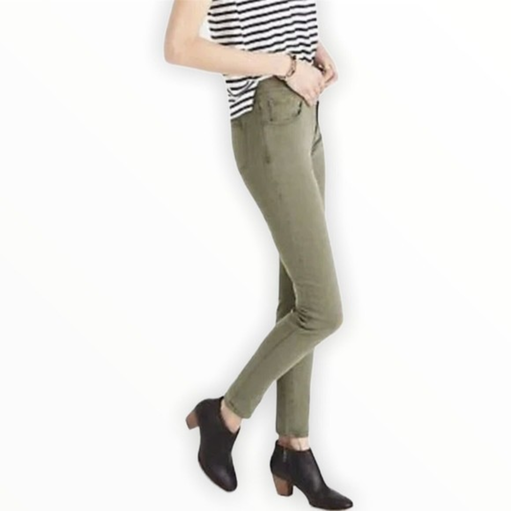 Madewell Womens 9” High Riser Skinny‎ Skinny Jeans Green Size 26